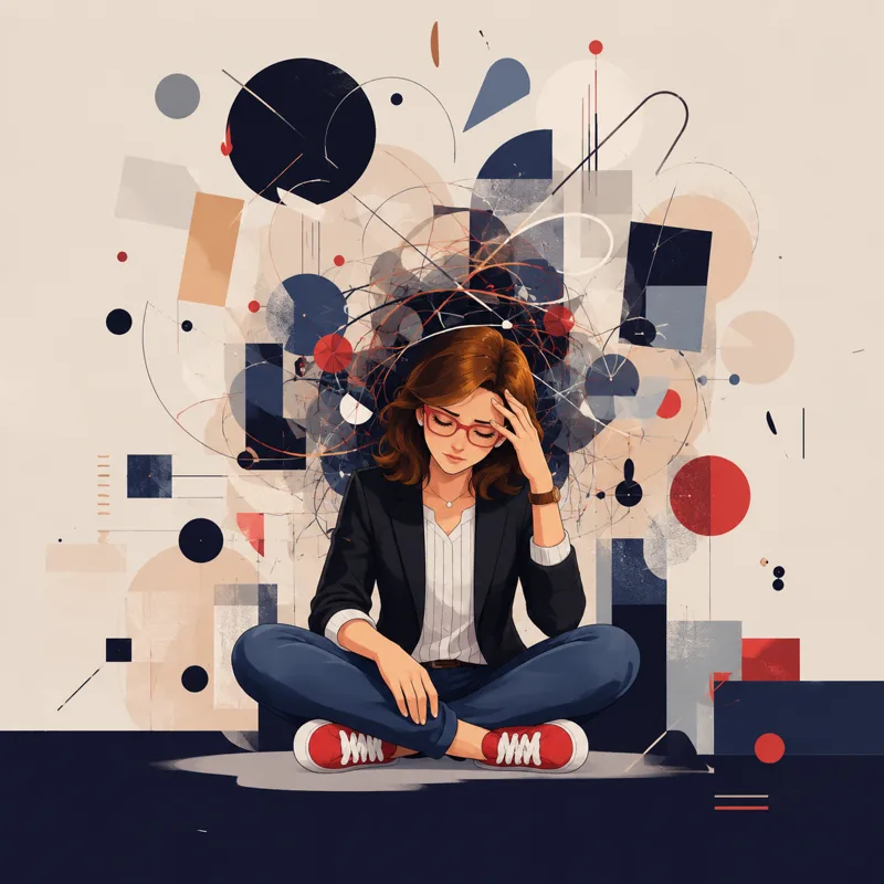 Abstract visualization of mental overload